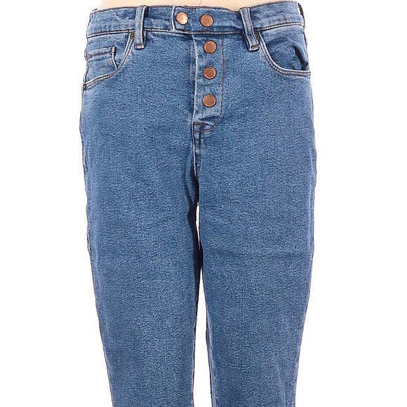 BLANK NYC Great Jones in Varsity Blue Snap Front Raw Frayed Hems Sz 27 - Picture 4 of 14